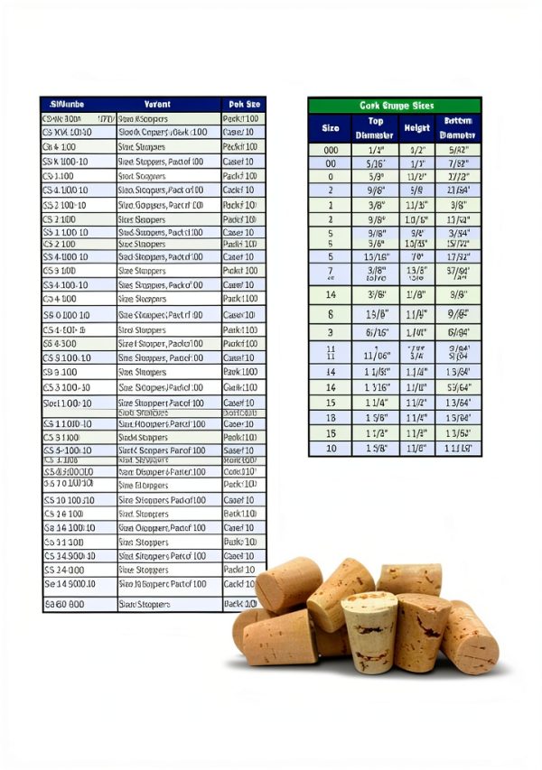 CS-9-100 Cork Stopper, Size 9 (Pack of 100)-1