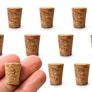 EISCO Cork Stoppers 10PK Size #2 9mm-13mm Natural Bark Tapered Lab-0