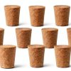 EISCO 10PK Cork Stoppers, Size #11-21mm Bottom, 27mm Top, 31mm Length - Tapered Shape, Natural Bark Material - Great for Household & Laboratory Use-0