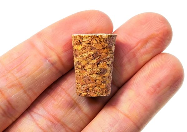 EISCO Cork Stoppers 10PK Size #2 9mm-13mm Natural Bark Tapered Lab-1